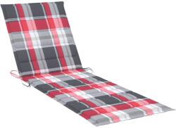 vidaXL Pernă de șezlong, roșu carouri, 200x60x3 cm, textil oxford (314216)
