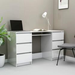 vidaXL Birou de scris, alb extralucios, 140 x 50 x 77 cm, PAL (800816)