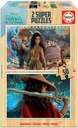Educa Puzzle din lemn Raya and the Last Dragon Educa 2x50 piese (EDU18879) Puzzle