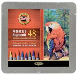 KOH-I-NOOR Creioane colorate acuarela, fara lemn, Koh-I-Noor Progresso Aquarell, 48 culori (K8786-48)