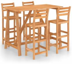 vidaXL Set mobilier bar de exterior, 5 piese, lemn masiv de acacia (3057850) - vidaxl