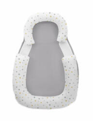 KikkaBoo babapozicionáló memóriahabos hypoallergén legurulás gátlós 60x40x8cm Szürke pöttyök - babamarket