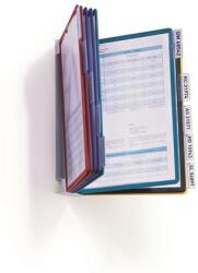 DURABLE Bemutatótábla tartó, fali, 10 db bemutatótáblával, DURABLE "VARIO® WALL 10", vegyes szín (DB556700) - officesprint