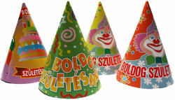 Mezőfi Team Kft Party csúcsos kalap (születésnapos), 6 db/csomag