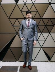 Elite Fashion Francesco Középszürke Slim Fit Öltönynadrág 50 ( M )