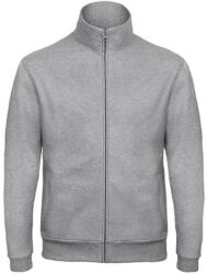 B&C Collection Férfi Felső hosszú ujjú B&C Full Zip Sweatjacket Unisex - WUI26 - M, Heather szürke