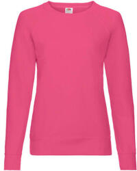 Fruit of the Loom Női Pulóver Hosszú ujjú Fruit of the Loom Lightweight Raglan Sweat Lady-Fit - S, Fuchsia