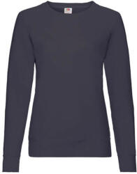 Fruit of the Loom Női Pulóver Hosszú ujjú Fruit of the Loom Lightweight Raglan Sweat Lady-Fit - XS, Mély sötétkék (navy)