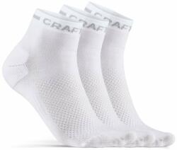 Craft Core Dry Mid Sock 3-Pack White 34-36 Kerékpáros zoknik