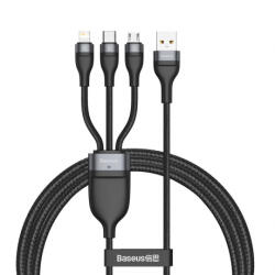 Baseus Data kábel 3in1 USB - Lightning / USB-C / Micro USB 1.2m 5A 40W, fekete (CA1T3-G1)