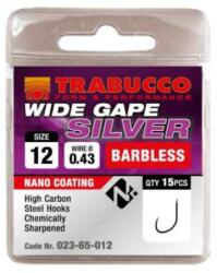 Trabucco Wide Gape Silver szakáll nélküli horog, méret: 12 (023-65-012)