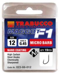 Trabucco F1 Maggot mikro szakállas horog, méret: 16 (023-66-016)
