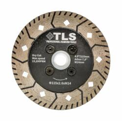 TLS PREDATOR gyémánt vágó- és csiszolótárcsa d125x2, 8x8xM14 mm hűtőfurattal