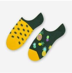 MORE Talpici dama - Sosete dama - din bumbac, cu model asimetric - Happy socks - More S005-004 Pineapples (S005004)
