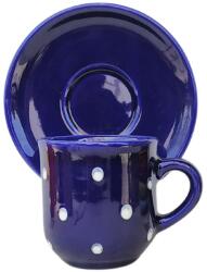 BögreManufaktúra Kávés bögre kistányérral sötét kék (SKT0017)