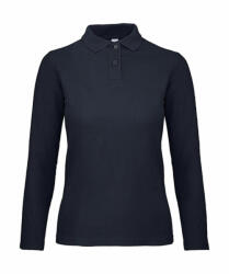 B and C Női hosszú ujjú galléros póló B and C ID. 001 LSL /women Polo M, Sötétkék (navy)