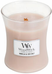 WoodWick Vanilla & Sea Salt lumânare parfumată cu fitil de lemn 275 g