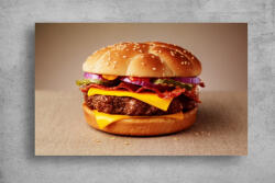 Persona Tablouri Canvas Food - Burger cu cascaval - tapet-canvas - 70,00 RON