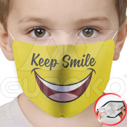 Euroko Keep smile" mintás gyermek szájmaszk