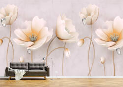 Persona Tapet Premium Canvas - Abstract flori colorate cu perle - tapet-canvas - 170,00 RON