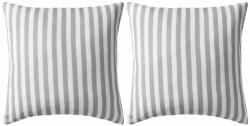 vidaXL Perne de exterior, 2 buc, imprimeu dungi, 45 x 45 cm, gri (132309)