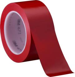 3M 471 Banda adeziva din PVC, 100 mm x 33 m, rosu (70-0024-0928-5)