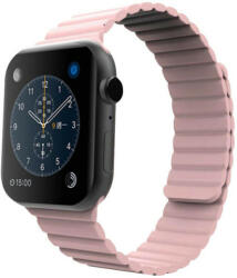 iUni Curea iUni compatibila cu Apple Watch 1/2/3/4/5/6/7, 40mm, Silicon Magnetic, Pink (516092_40)