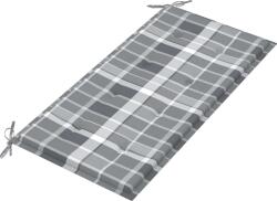 vidaXL Pernă bancă de grădină, gri carouri, 100x50x3 cm, textil Oxford (314079)