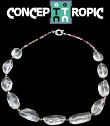  Colier din Cuart Alb Neregulat Fatetat - Turmalina Rotund Fatetat - Accesorii Argint 925 - concepttropic - 303,00 RON