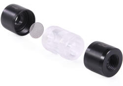 Alphacool Eiszapfen Acryl/Acetal Inline Filter - szűrő, fekete G1/4 belső menet /29142/