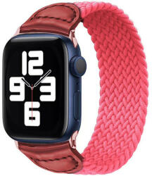 iUni Curea iUni compatibila cu Apple Watch 1/2/3/4/5/6/7, 40mm, Braided Solo Loop, Pink (516191_40)