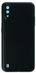 tel-szalk-023706 Samsung Galaxy A01 fekete akkufedél, hátlap (tel-szalk-023706)