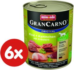 Animonda GranCarno Adult - Rabbit & Herbals 6x800 g