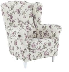 TEMPO KONDELA Füles fotel, szövet rose 18, CHARLOT