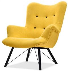 VOX bútor DALTON füles fotel, sárga-fekete