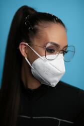 Jiada 7-rétegű FFP3 CE 0370 szelep nélküli fülpántos fehér maszk - 20 db - fehér