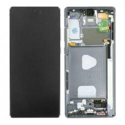 Samsung N980 Galaxy Note 20 LCD Kijelző+Érintőüveg+Keret, Szürke, Mystic Gray (GH82-23495A, GH82-23733A) Service Pack