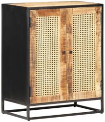 vidaXL Servantă 60x35x75 cm, lemn de mango brut și trestie naturală (323141) Comoda