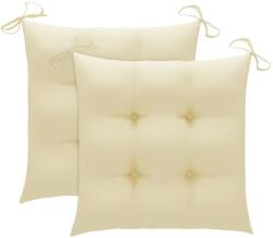 vidaXL Perne de scaun, 2 buc. , alb crem, 50x50x7 cm, textil oxford (314902)