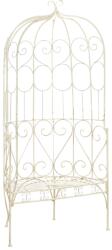 vidaXL Bancă de grădină, alb vintage, 95 cm, fier (45432)