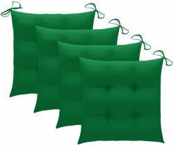 vidaXL Perne de scaun, 4 buc, verde, 50 x 50 x 7 cm, textil (314912)
