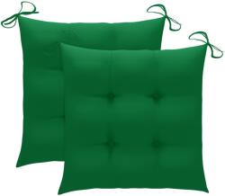 vidaXL Perne de scaun, 2 buc. , verde, 40x40x7 cm, textil oxford (314875)