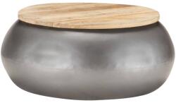 vidaXL Măsuță de cafea, gri, 68x68x30 cm, lemn masiv de mango (323531) Masa de cafea