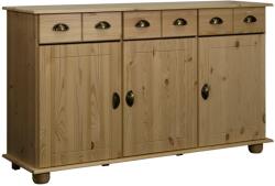 vidaXL Servantă, 134x39x79, 5 cm, lemn masiv de pin (325538) Comoda