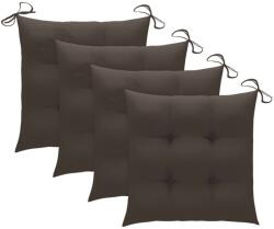 vidaXL Perne de scaun, 4 buc. , gri taupe, 50x50x7 cm, textil oxford (314921)