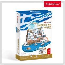 CubicFun Puzzle 3D Insula Santorini (Nivel Complex 129 Piese) Cubicfun ACUMC195h