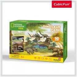 CubicFun Puzzle 3D+Brosura-Parcul Dinozaurilor 43 Piese Cubicfun ACUDS0973h Puzzle