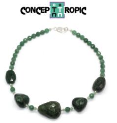  Colier din Fucsit Neregulat Fatetat - Aventurin Rotund Fatetat - Accesorii Argint 925 - concepttropic - 272,00 RON