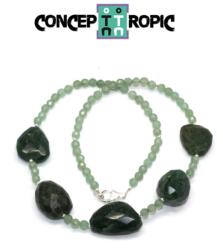  Colier din Fucsit Neregulat Fatetat - Aventurin Rotund Fatetat - Accesorii Argint 925 - concepttropic - 181,00 RON
