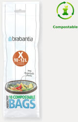 Brabantia komposztálható PerfectFit szemeteszsák (Code X) 10-12 liter, 10 darab - 118685